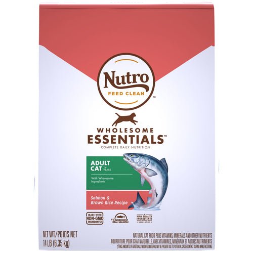 Nutro Products Wholesome Essentials Adult Dry Cat Food Salmon & Brown Rice 14lb - Pets Perfect