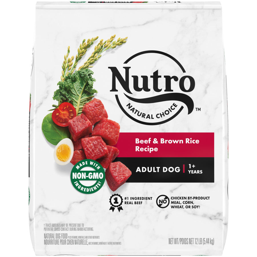 Nutro Products Natural Choice Adult Dry Dog Food Beef & Brown Rice, 12 lb