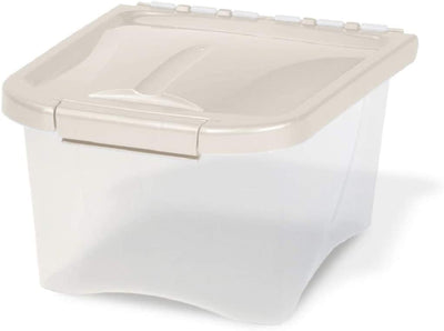 Van Ness Plastics Pet Dog Food Container/Dispenser White, Clear, 5 lb