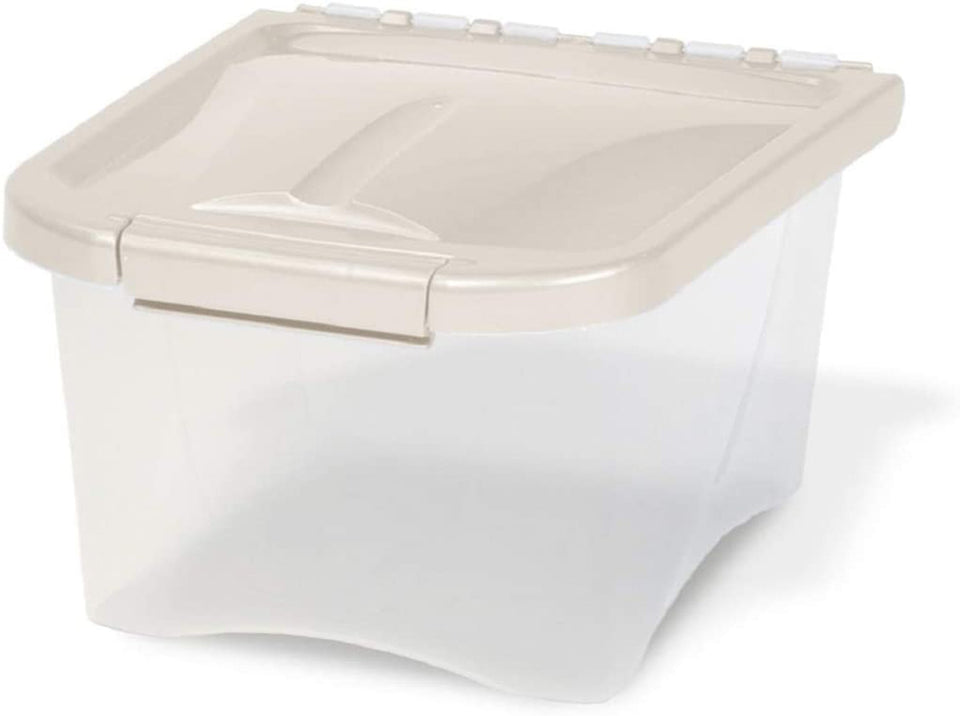 Van Ness Plastics Pet Dog Food Container/Dispenser White, Clear, 5 lb