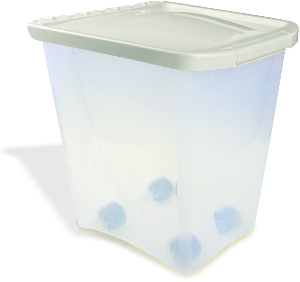 Van Ness Plastics Pet Dry Dog Food Container/Dispenser White, Clear, 25 lb