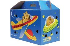 Cosmic Cat Shuttle Cardboard Cat Carrier Assorted 1ea - Pets Perfect