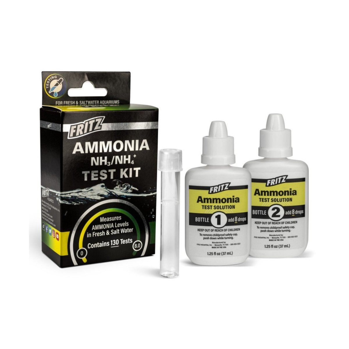 Fritz Ammonia Test Kit 1ea/One Size - Pets Perfect