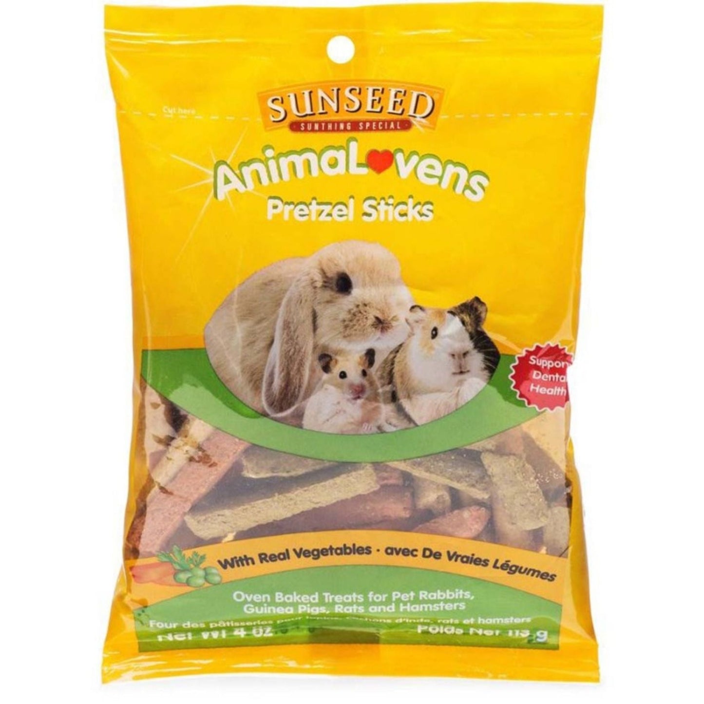 Sun Seed AnimaLovens Small Animal Treats Pretzel Sticks, 1ea/4oz.