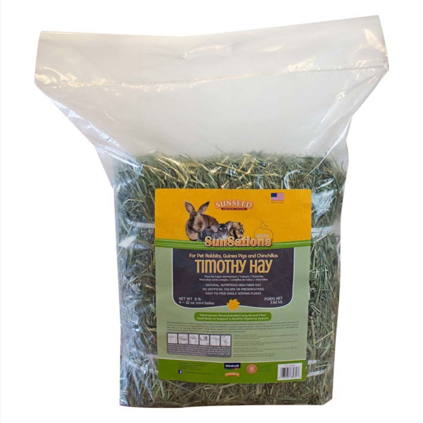 Sun Seed SunSations Natural Timothy Hay for Small Animals 1ea/8 lb