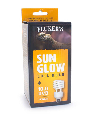 Flukers Sun Glow 10.0 UVB Desert Coil Bulb White 26 Watt