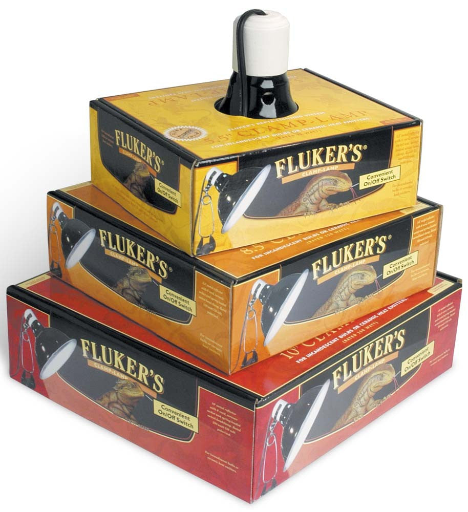 Fluker's Repta-Clamp Lamp with Switch - 5.5 in, Black