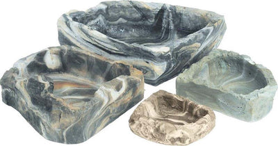 Flukers Non-porous Food and Water Corner Bowl Multi-Color 6 in Medium