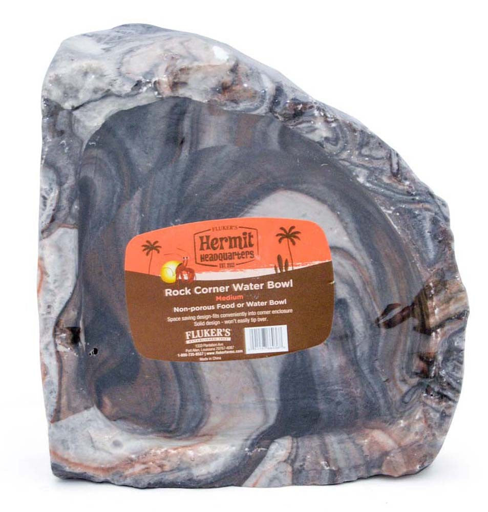 Fluker's Hermit Crab Rock Corner Water Bowl Assorted 6 in, Medium
