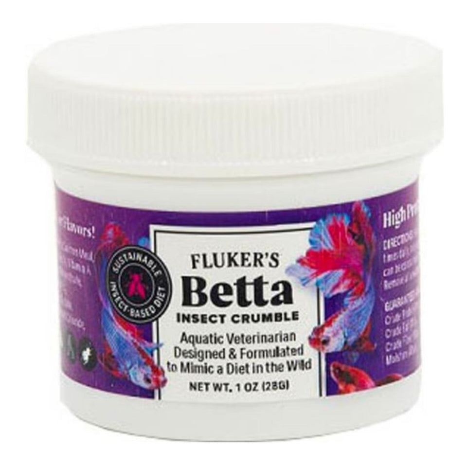 Flukers Betta Fish Food Crumble 1oz.