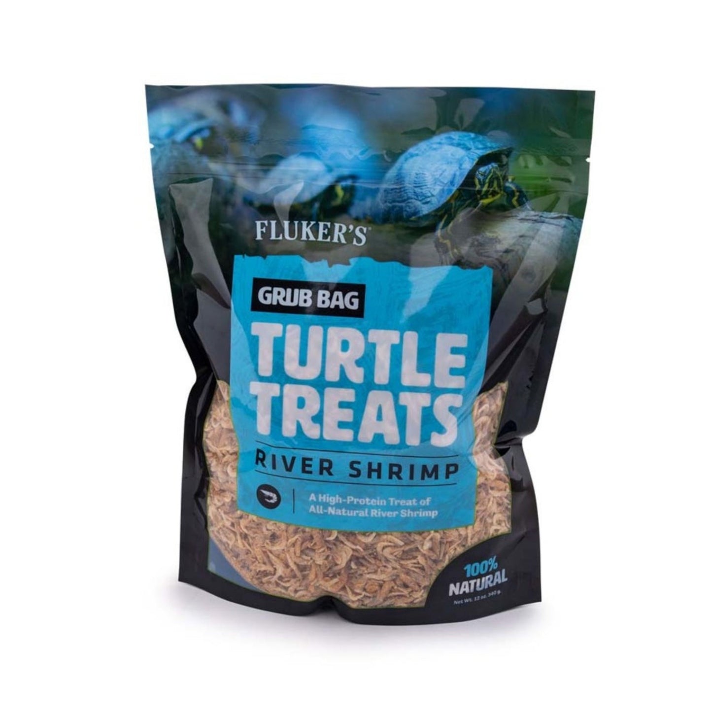 Fluker's Grub Bag Turtle Treat River Shrimp Dry Food, 12 oz