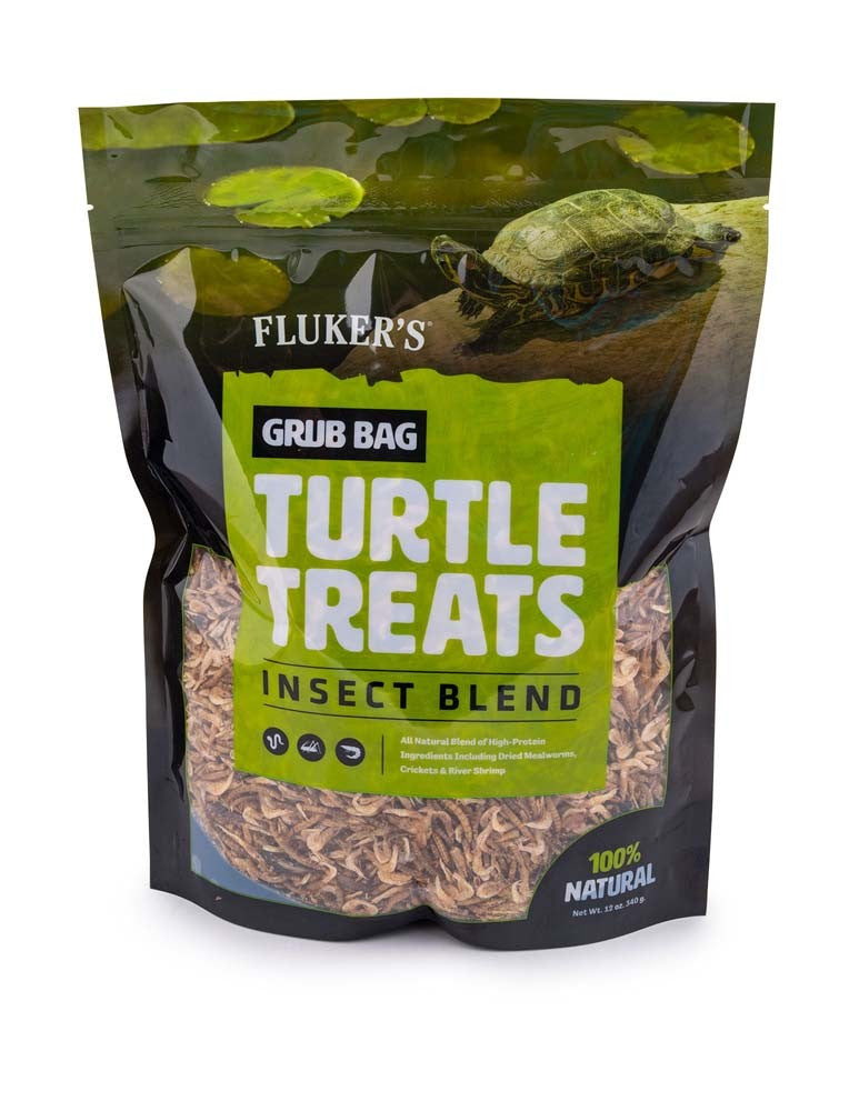 Flukers Grub Bag Turtle Treat Insect Blend Dry Food 12 oz