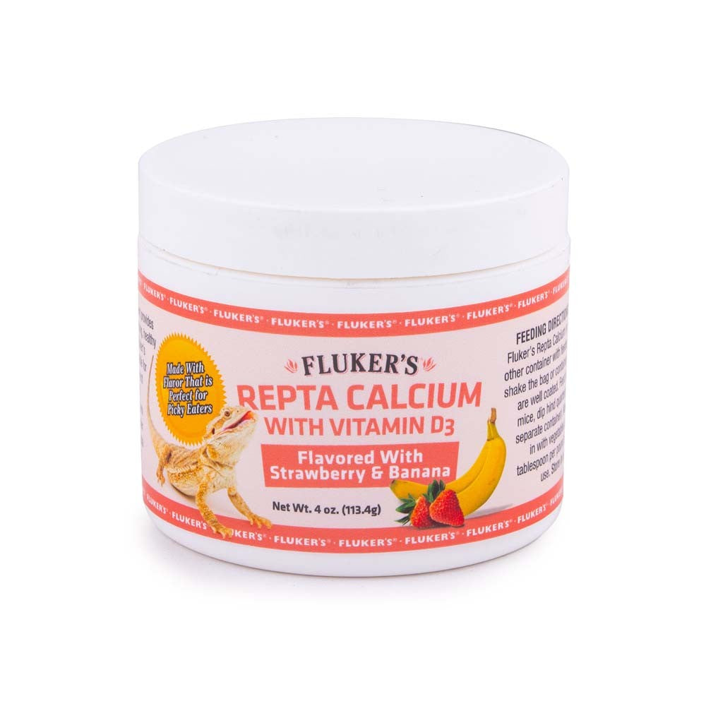 Fluker's Repta Strawberry-Banana Flavored Calcium with Vitamin D3, 4 oz