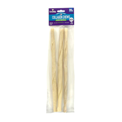 Treatly Collagen Chew Twist Rolls Dog Treats Natural, 1ea/XL, 3 pk