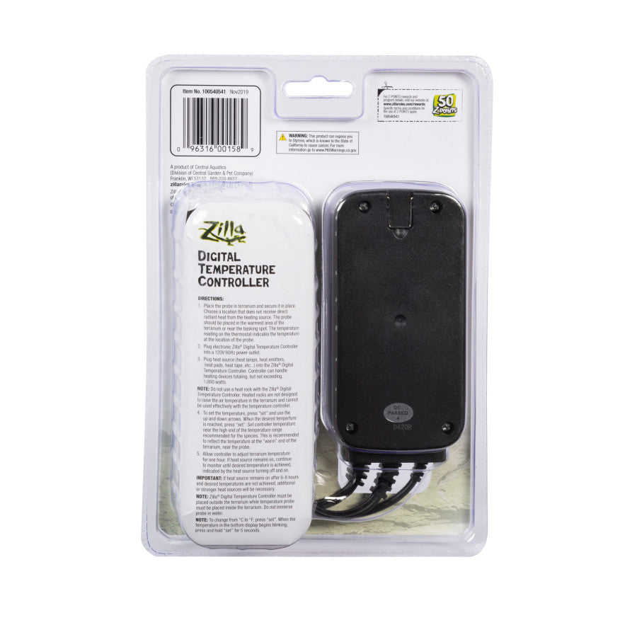Zilla Digital Temperature Controller 1000W for Reptile Habitats