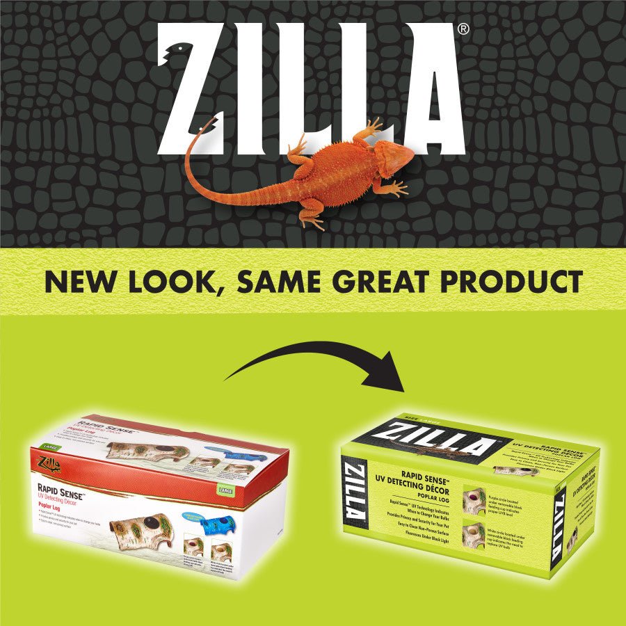 Zilla Rapid Sense UV-Detecting Decor - Large Poplar Log, view 3
