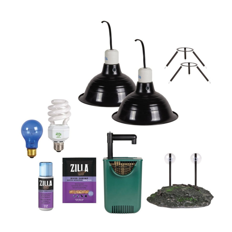 Zilla Aquatic Turtle Habitat Accessory Starter Kit for Reptiles, view 3