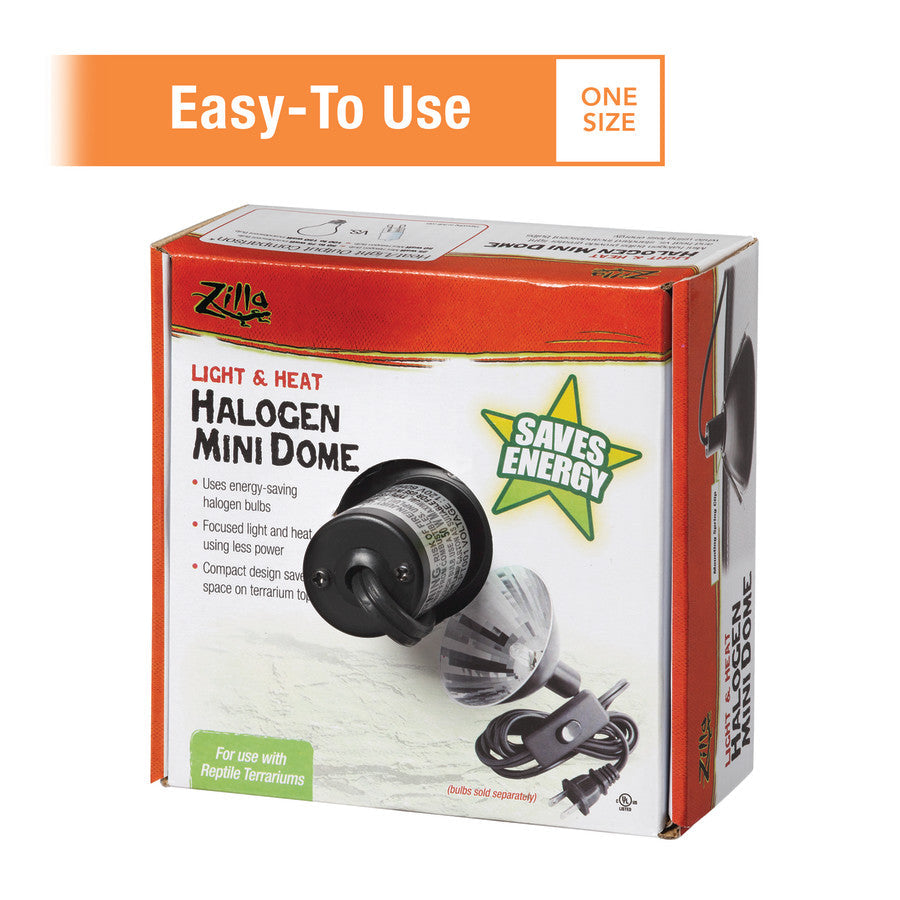 Zilla Light Heat Halogen Mini Dome For Reptile Terrariums