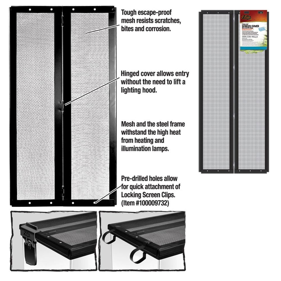 Zilla Fresh Air Screen Cover with Center Hinge 30X12