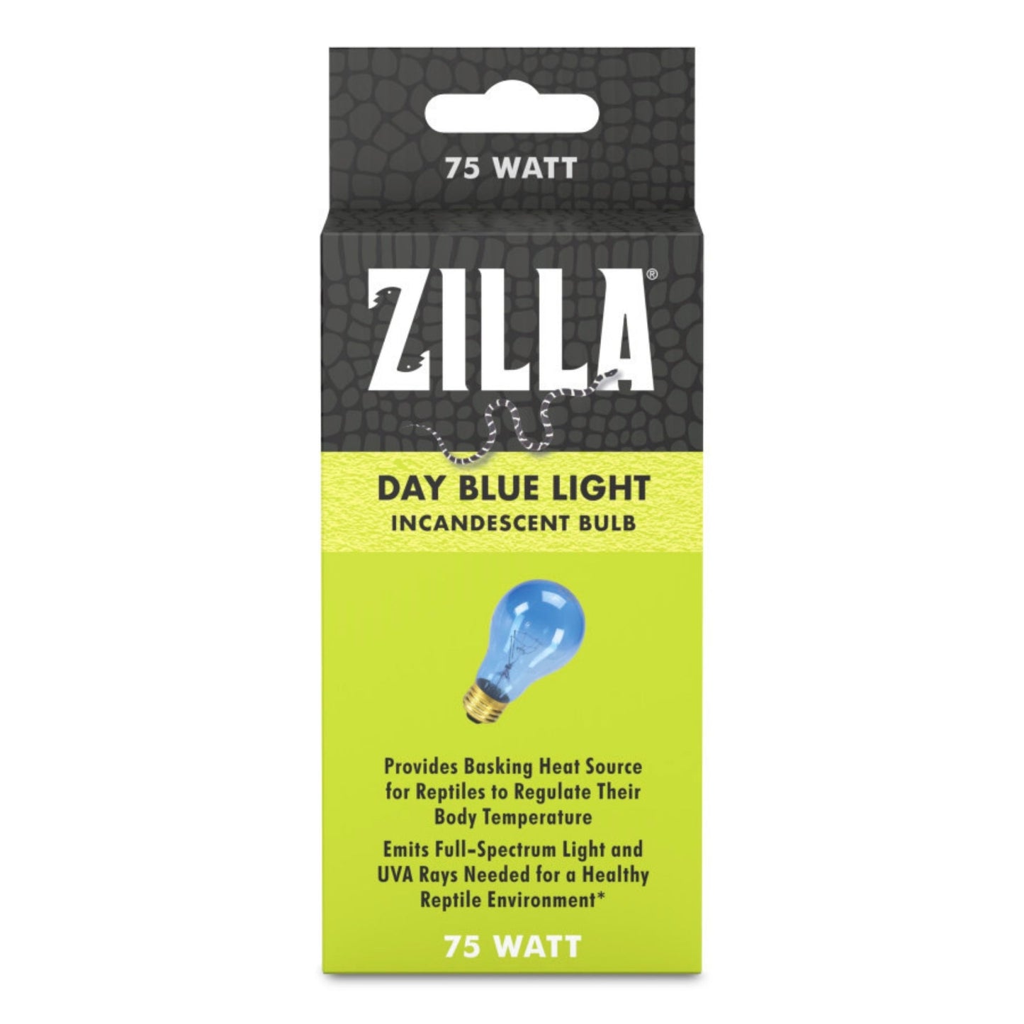 Zilla Incandescent Day Blue Bulb 75W Full-Spectrum Reptile Terrarium Light