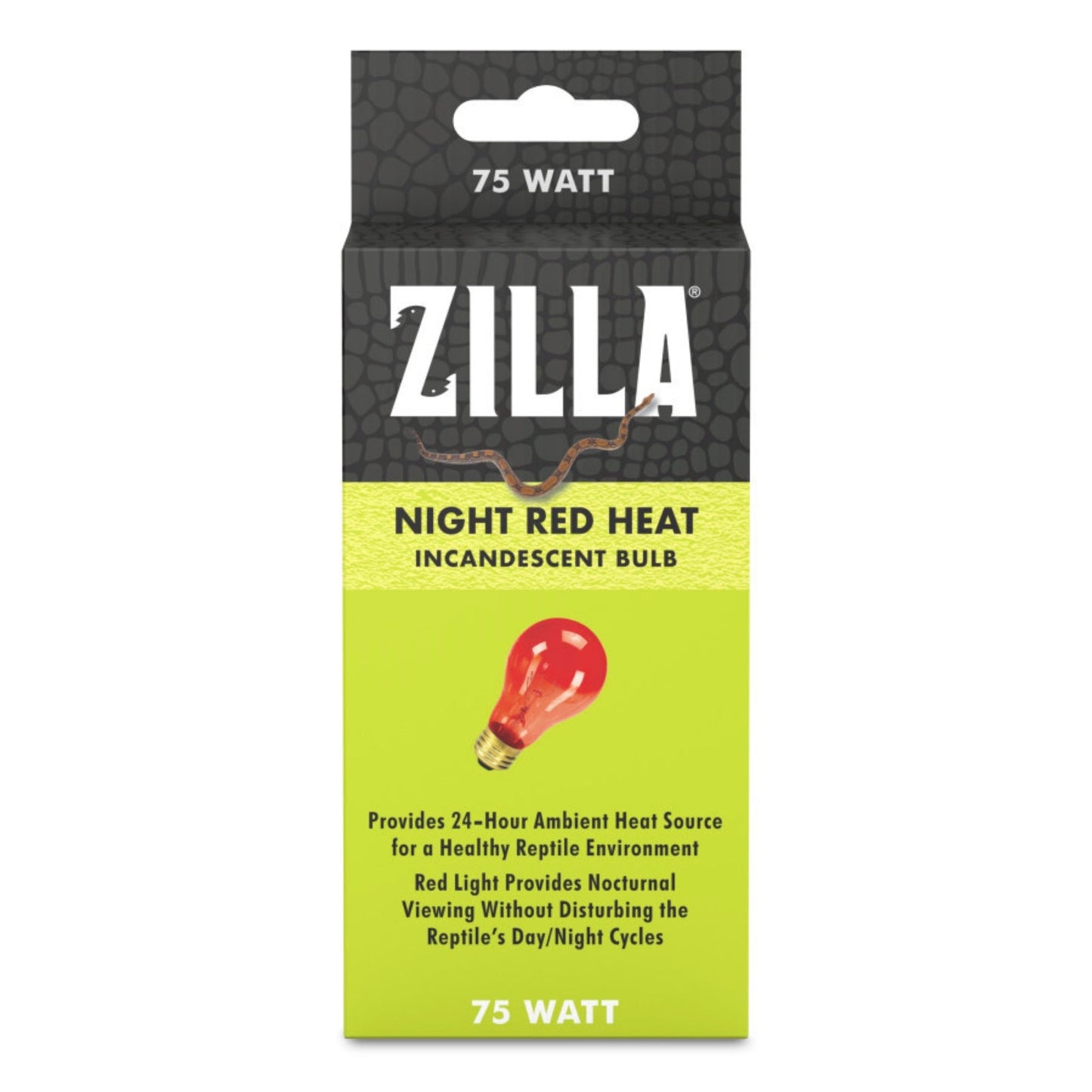 Zilla Night Red Incandescent Heat Bulb 75W for Reptiles