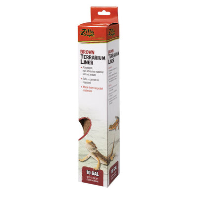 Zilla Reptile Terrarium Liner, Brown, 10/20X gal