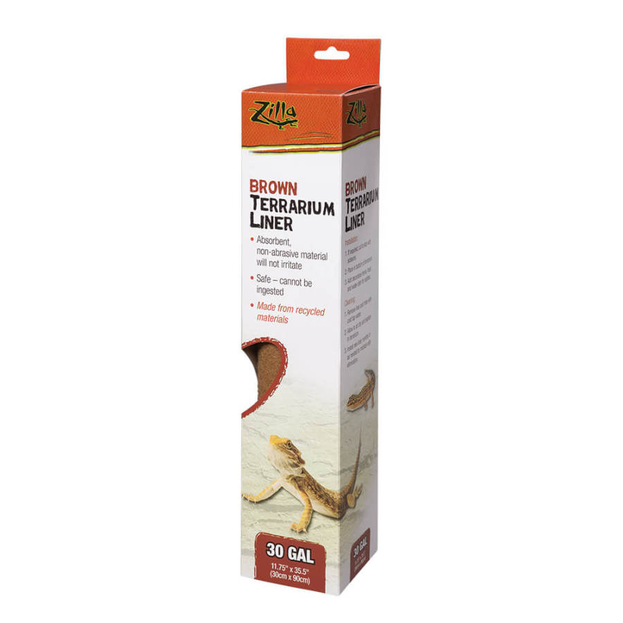 Zilla Reptile Terrarium Liners, Brown 30/38/45 gal