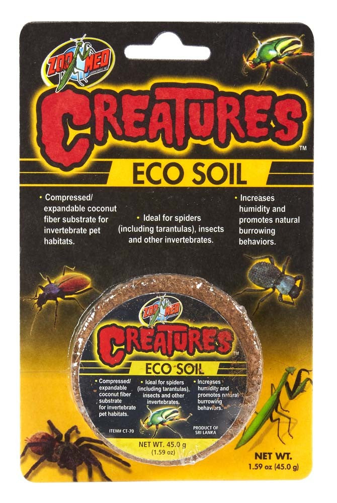 Zoo Med Creature Eco Soil Coconut Fiber Substrate, Brown 45 g