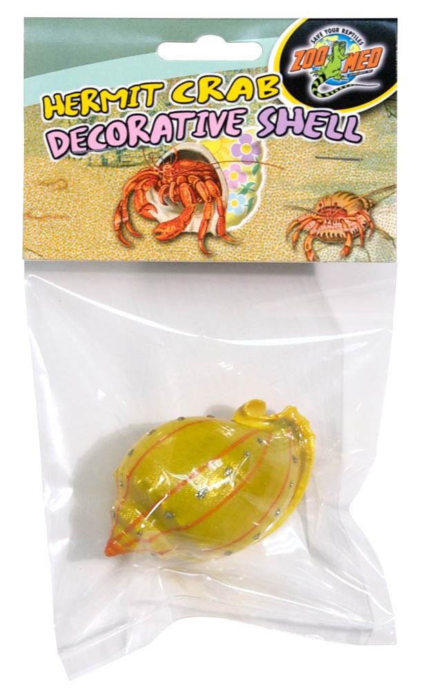 Zoo Med Hermit Crab Decorative Shell Decorative Shell, Yellow 1 ct