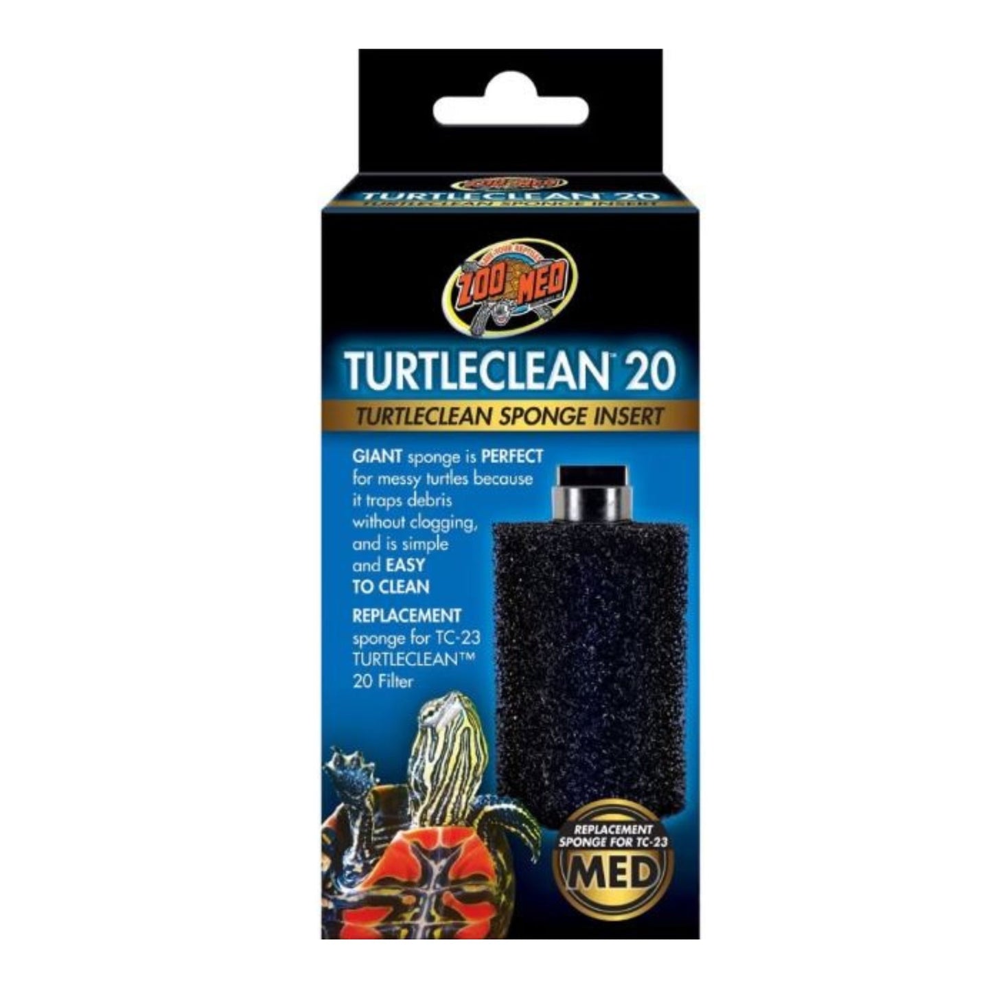Zoo Med Turtle Clean Replacement Sponge Medium - 20G - Pets Perfect