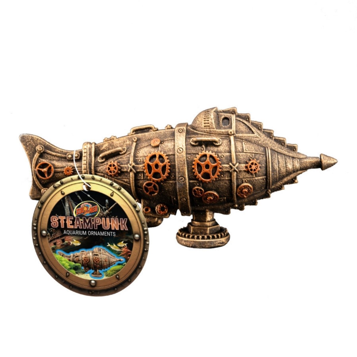 Zoo Med Steampunk Ornament Submarine, 1ea/One Size - Pets Perfect