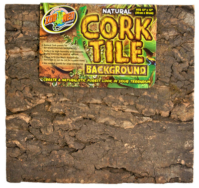 Zoo Med Natural Cork Tile Background, Brown, 12 in x 12 in, Small