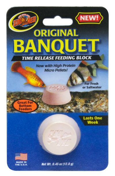 Zoo Med Original Banquet Fish Feeding Block, 0.45 oz, Regular