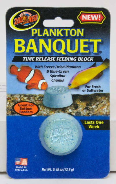 Zoo Med Plankton Banquet Fish Feeding Block, 0.45 oz, Regular