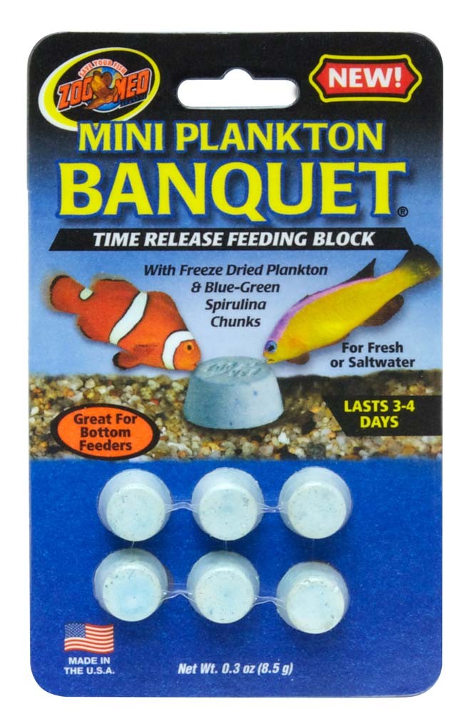Zoo Med Plankton Banquet Fish Feeding Block, 0.3 oz, Mini