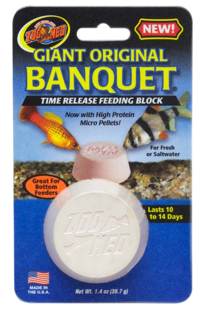Zoo Med Original Banquet Fish Feeding Block, 1.4 oz, Giant