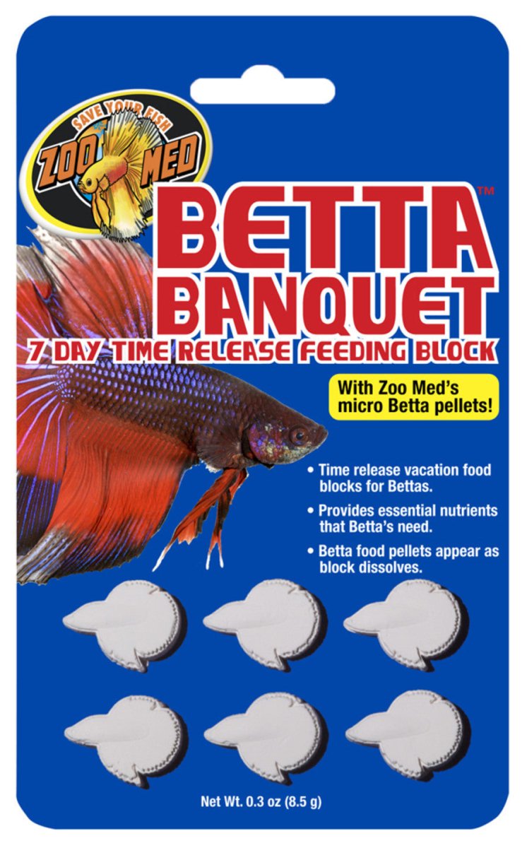 Zoo Med Betta Banquet 7 Day Release Fish Feeding Block 1ea/0.3 oz - Pets Perfect