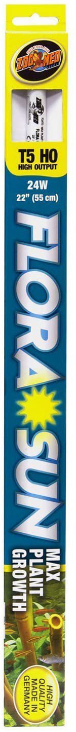 Zoo Med Flora Sun Maximum Plant Growth T5 HO Lamp, White, 22 in