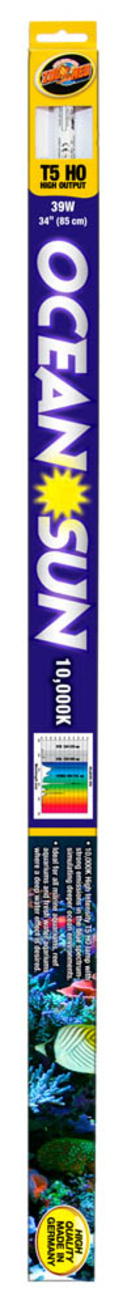 Zoo Med Ocean Sun 10, 000K High Intensity T5 HO Lamp, White, 34 in
