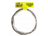 A brown, flexible vine is coiled in a circle, packaged in clear plastic with a yellow and green label.