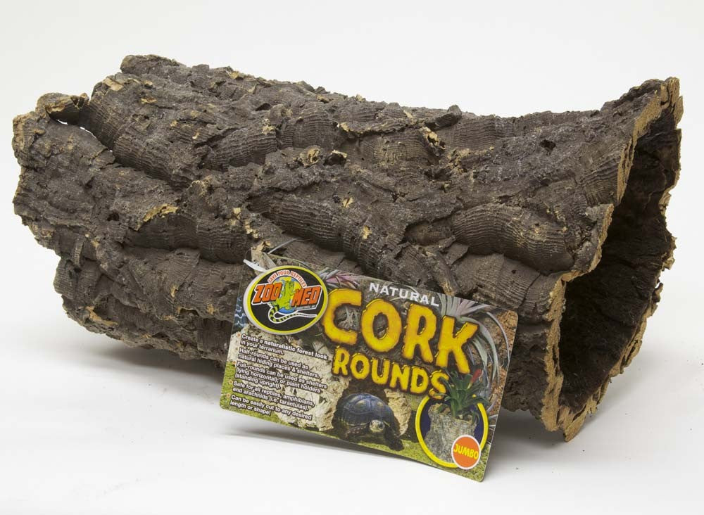 Zoo Med Natural Cork Bark Round - Jumbo Brown Terrarium Hide