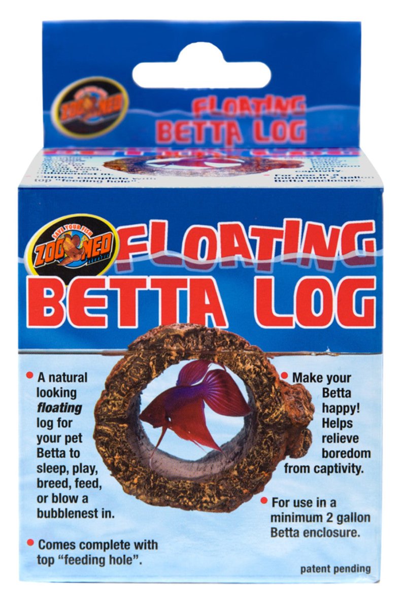 Zoo Med Floating Betta Log Aquarium Ornament Brown 1ea - Pets Perfect