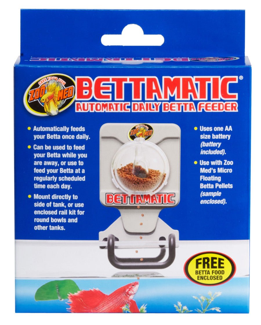 Zoo Med Bettamatic Automatic Daily Betta Fish Food Feeder White 1ea - Pets Perfect