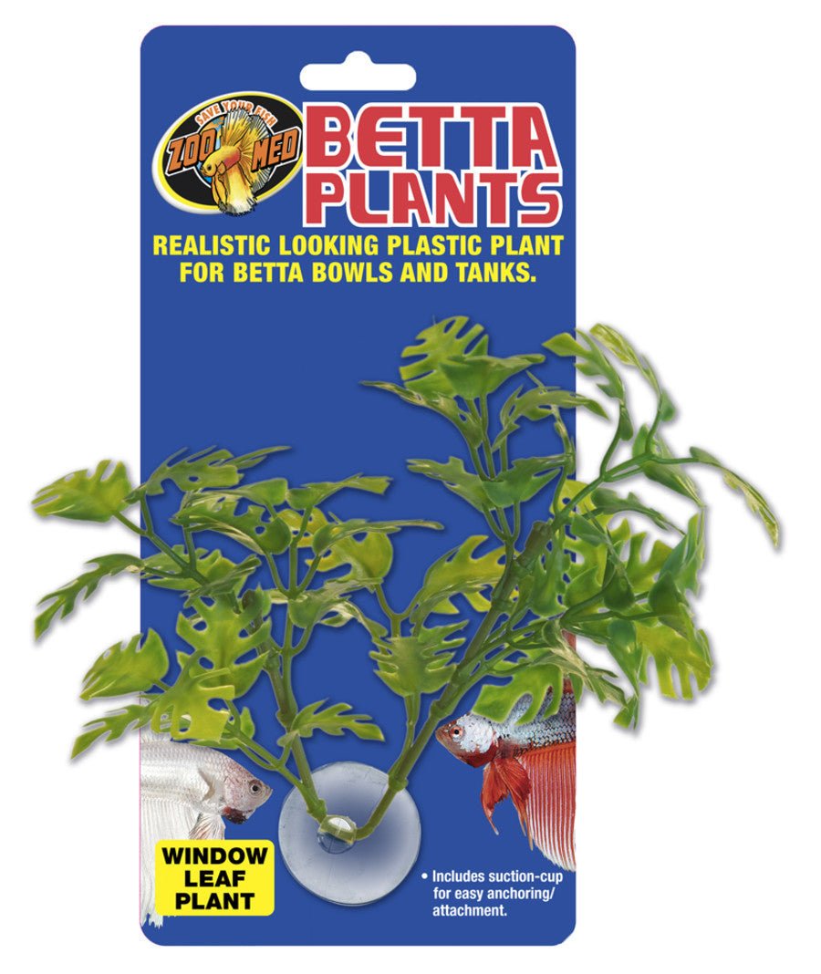 Zoo Med Betta Plant Window Leaf Green 1ea - Pets Perfect