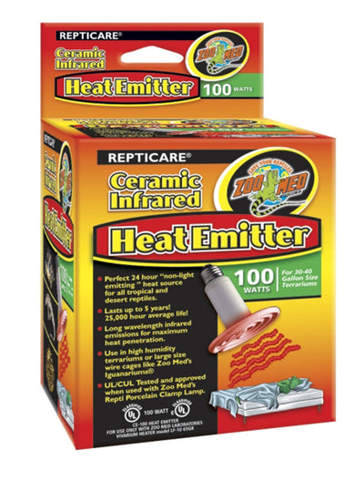 Zoo Med ReptiCare Ceramic Infrared Heat Emitter, 100W