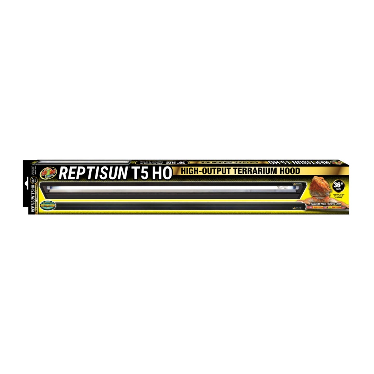 Zoo Med ReptiSun T5 HO Terrarium Hood with 10.0 UVB Bulb, 36 in
