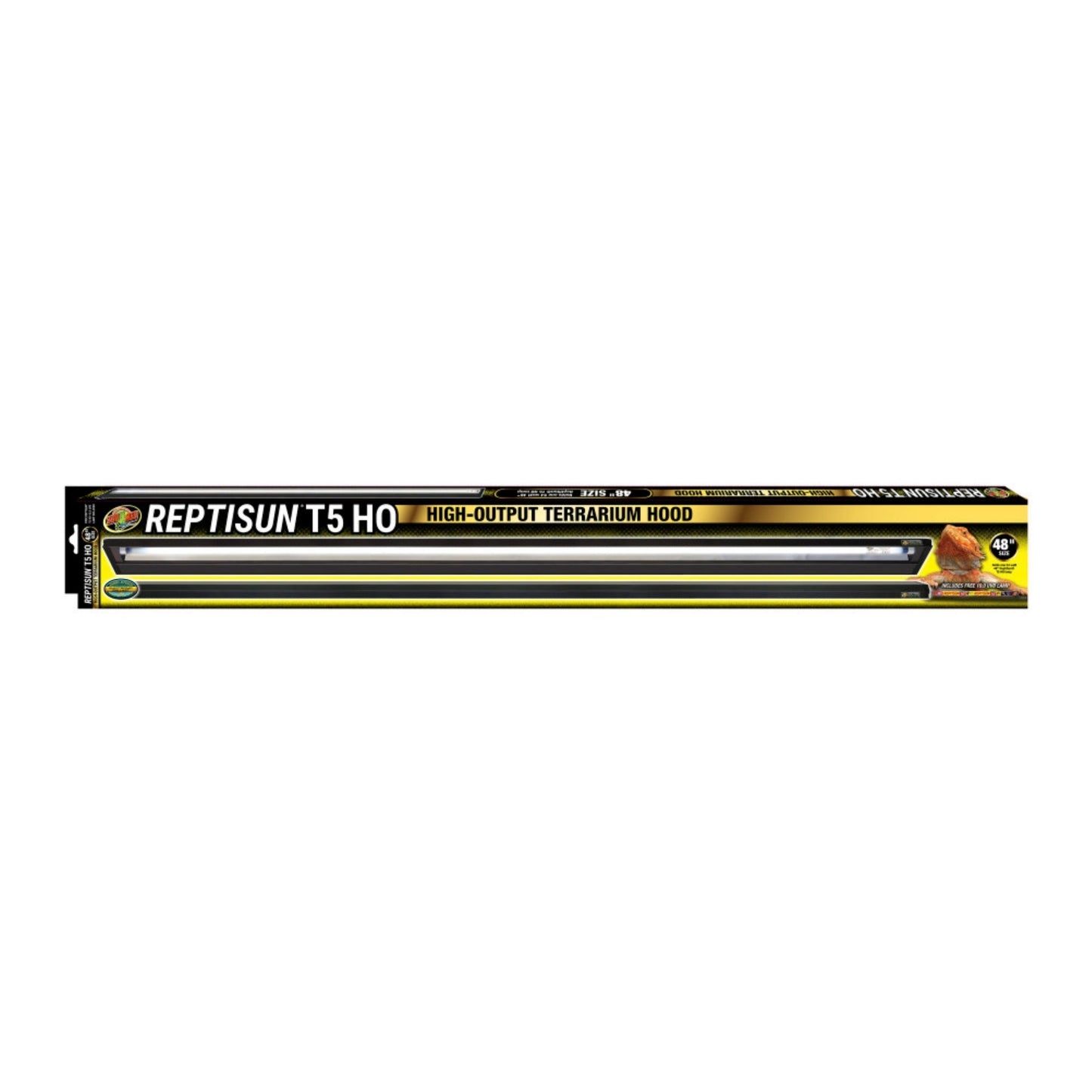 Zoo Med ReptiSun T5 HO Terrarium Hood with 10.0 UVB Bulb, 48 in