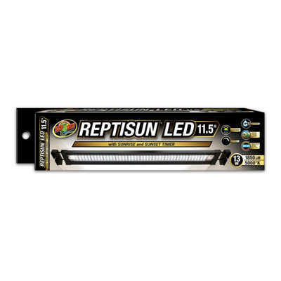 Zoo Med Reptisun LED w/Sunrise Sunset Timer Terrarium Hood 1ea/11.5 in, 13 W