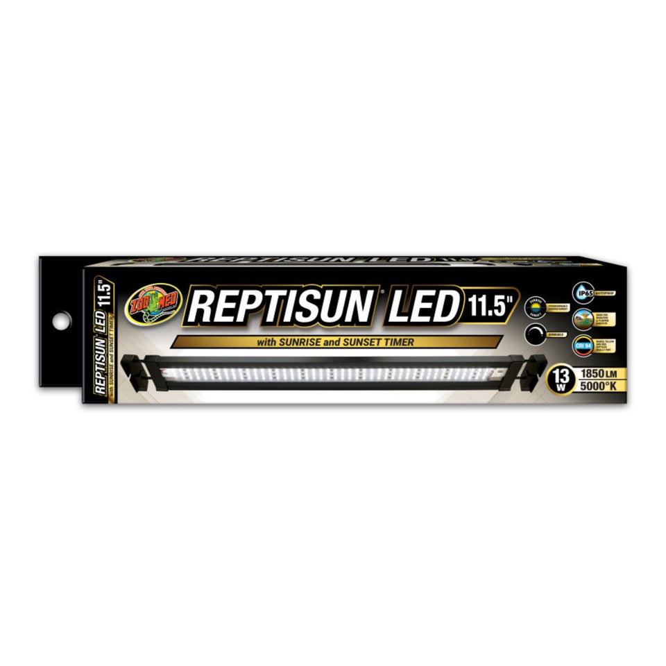 Zoo Med Reptisun LED w/Sunrise Sunset Timer Terrarium Hood 1ea/11.5 in, 13 W