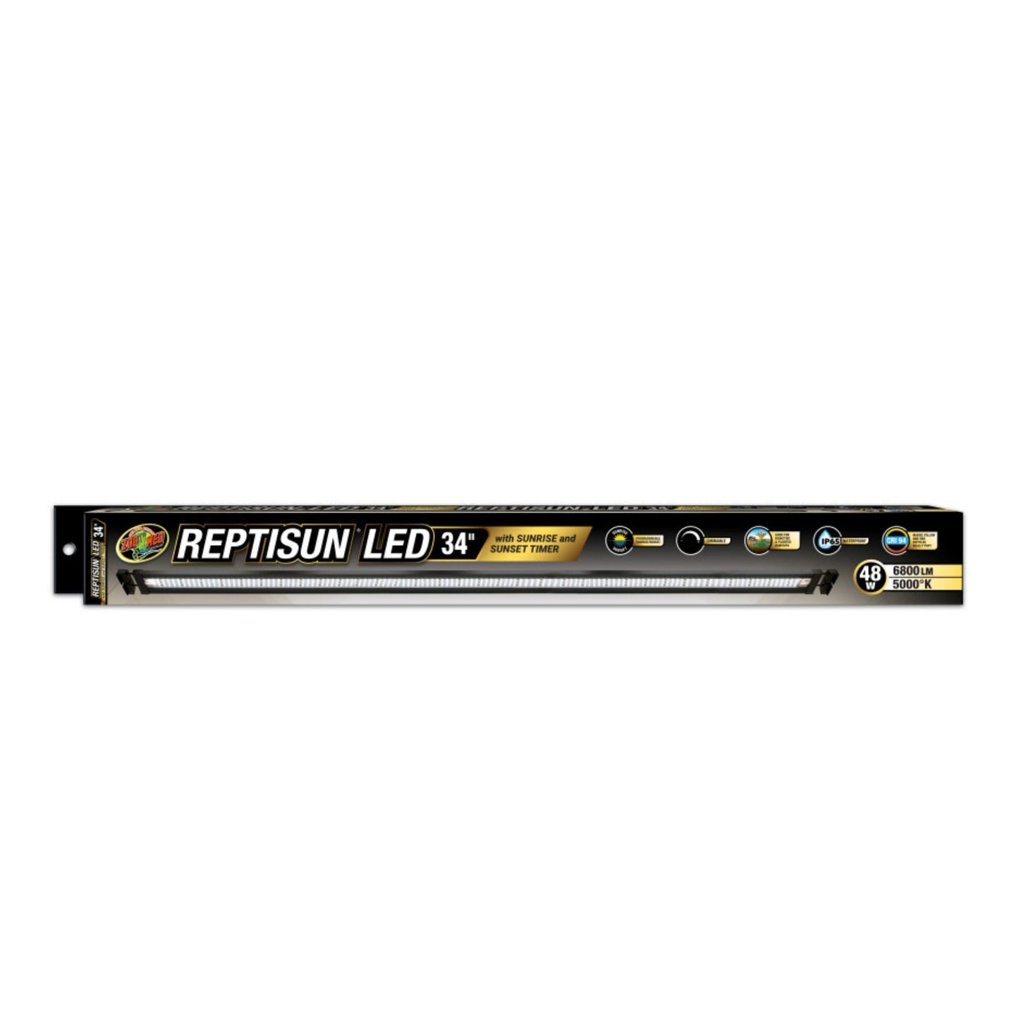 Zoo Med ReptiSun LED Terrarium Hood with Sunrise/Sunset Timer, 34 in, 48W
